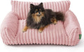 Cute Couch Bed for Pets, Supportive Cat Sofa for Indoor Cats, Medium Dog Sofa Bed for Medium Dogs, Pink, 30 inches