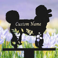 Personalized Dog Memorial Stake, Dog Grave Marker, in Memorial of Dog, Dog Loss Gift, Dog Name Sign Pet Sympathy Gift Poodle