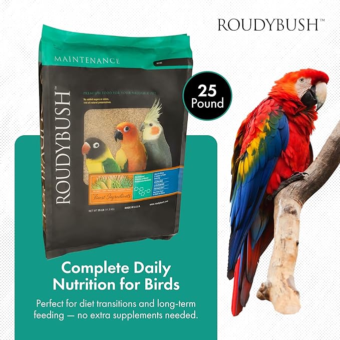 RoudyBush Daily Maintenance Bird Food, Mini, 25-Pound (225MIDM)