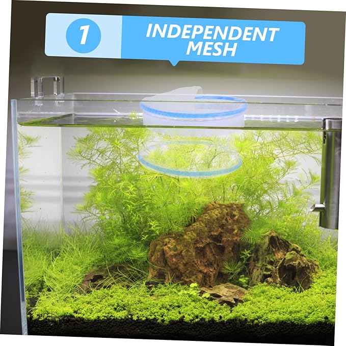TOYANDONA 2Pcs Transparent Floating Hatchery Box Nylon Mesh Breeding Tank Dividers for Guppy Fry Isolation for Aquariums Fish Breeding Stable Design for Healthy