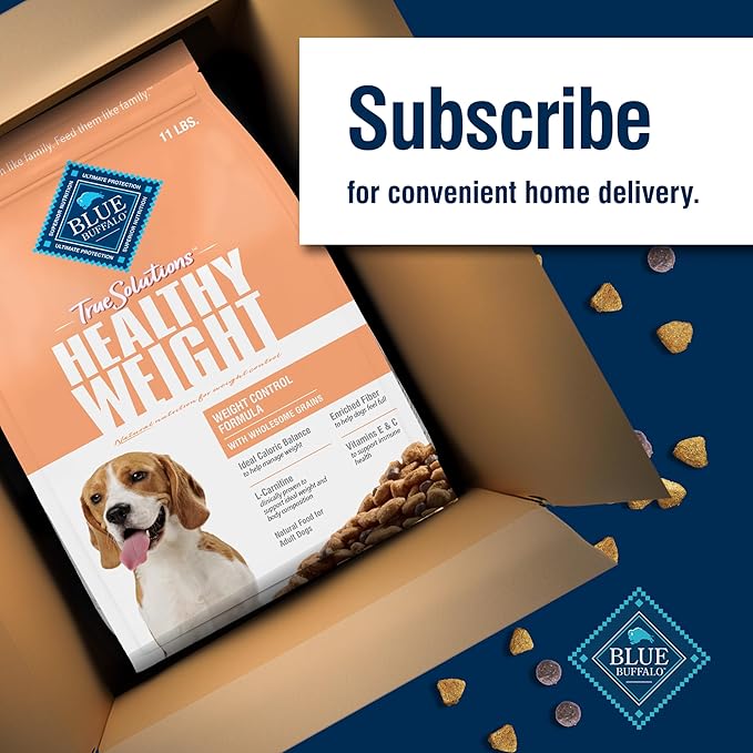 Blue Buffalo True Solutions Weight Control Natural Dry Dog Food for Adult Dogs, Chicken, 11-lb. Bag