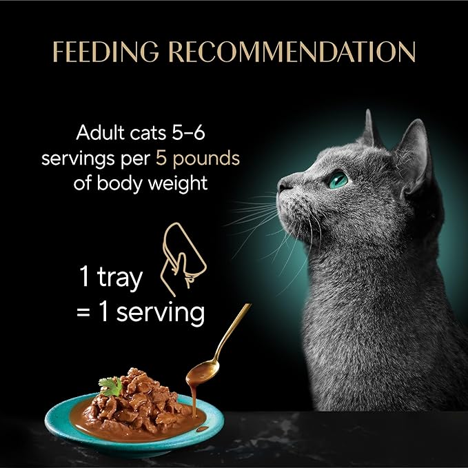 Sheba Gravy Indulgence Adult Wet Cat Food, Wet Food for Cats Beef Entree in Extra Gravy, 2.6 oz. Twin-Pack Trays (24 Count, 48 Servings)