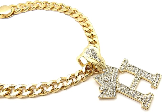 Initial Letter Cuban Chain Dog Chain Pet Chain Pet, Cat, Puppy Necklace (H, 20")