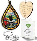 Personalized Angel Cat Memorial Suncatcher, Dog Cat Suncatcher Remembrance Gift, Engraved Pet Memorial Ornament, Pet Sympathy Keychain, Loss of Animal Sympathy Card, Rainbow Bridge Pet Loss Gift