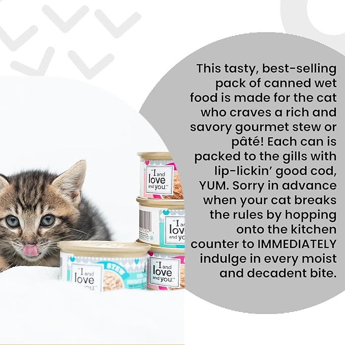 I and love and you Wet Cat Food - Savory Salmon Pâté - Salmon Recipe, Grain Free, Filler Free, 3oz Pack of 24 Cans