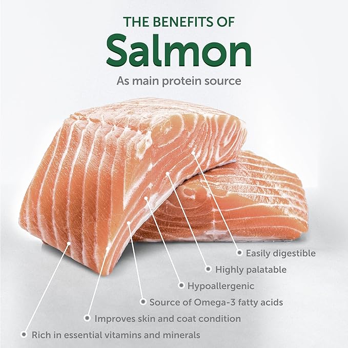 Nature's Protection Small & Large Breed Puppy Food Dry - Grain Free, High Protein, Anti-Tear Stain Formula - Dog Kibble for All Breeds with White or Light Fur (Superior Care - Salmon, 22 lb)