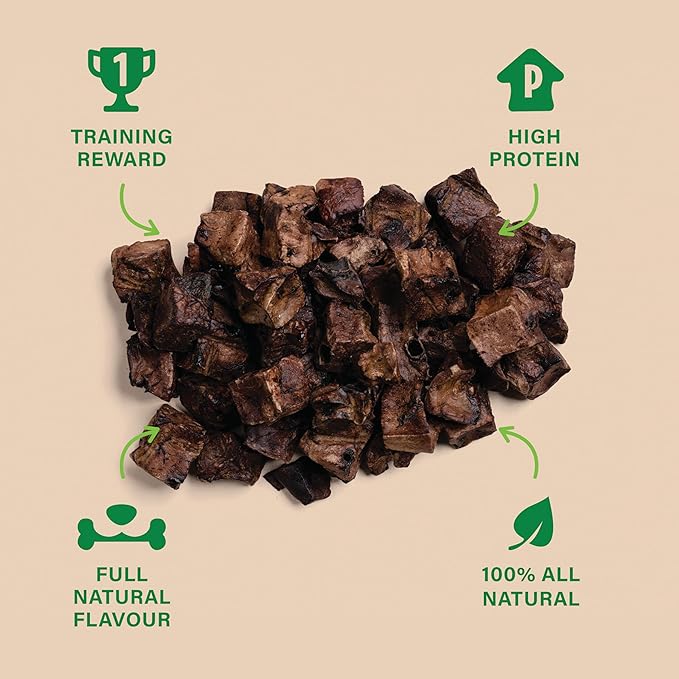 W&G Lamb Cubes, All Natural Dog Treats, Lamb Lung Air Dried Bites, Alternative to Freeze Dried Jerky, Healthy Chews for Small to Large Dogs, No Fillers, No Grain, 5oz
