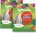 ZuPreem FruitBlend Flavor Pellets Bird Food for Medium Birds, 2 lb (Pack of 2) - Daily Blend Made in USA for Cockatiels, Quakers, Lovebirds, Small Conures