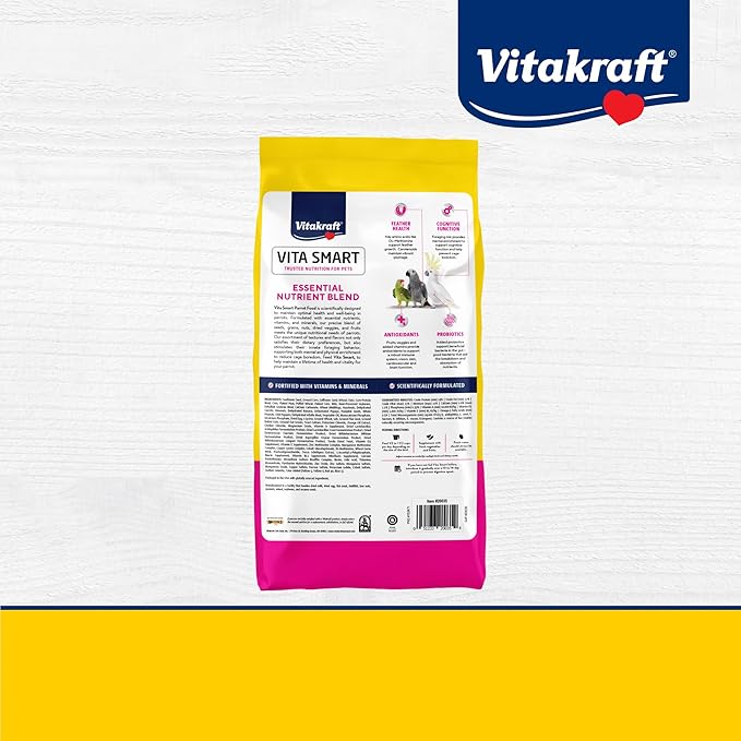 Vitakraft Vita Smart Parrot Food, 7 lb