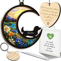 6'' Dachshund Long Hair Memorial Suncatcher, Custom Name, Pet Ornament Window Car Hanging, Sympathy Gift for Loss of Pet, Passed Away Remembrance Gift for Dog Lovers 12-SS1
