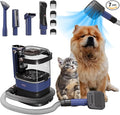 ONE Products Low Noise Dog Hair Vacuum & Dog Grooming Kit with 3.2L Large Capacity for Shedding Grooming Hair, Quiet Pet Grooming Tools, 5 Replaceable Heads, and 4 Combs