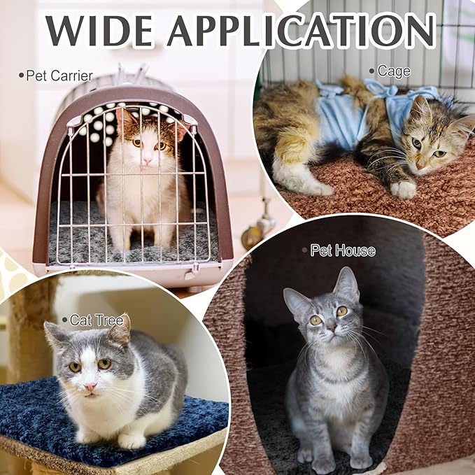 4 Pack Self Warming Cat Pads Self Heating Cat Mat Washable Homeless Dogs Thermal Pads Kennel Pad Reflects Body Heat Warm Crate Bed Mat for Indoor Outdoor Pet (Mixed Colors,16 x 20 Inch)