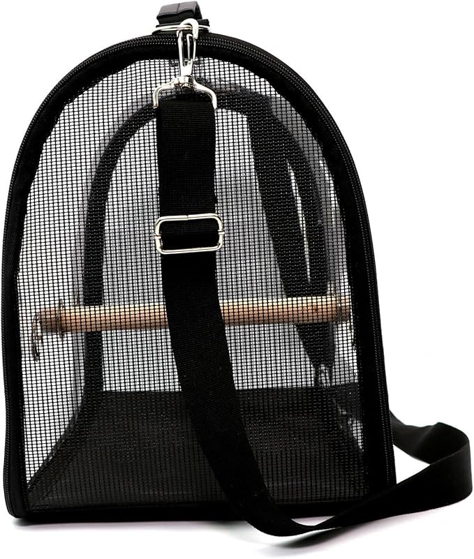 VIDECOR Pet Birds Bag, Lightweight Bird Carrier PVC Transparent Travel Cage Foldable Ventilation Pet Bird Travel Backpack Breathable Bird Travel Cage Portable Travel Bird Cage,B