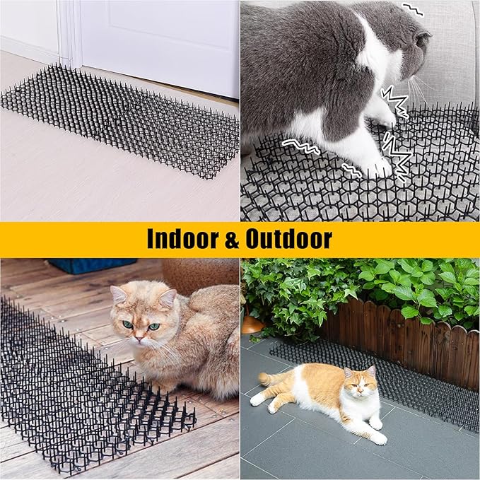 Cat Scat Mat with Spikes - Repellent Deterrent for Cats, 16.5 x 13.4inches