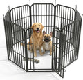 40" 8 Panels Metal Dog Playpen for Medium & Large Dogs - Thickened Steel Tube with Gravity Lock & Ball Head Iron Rods, Indoor Outdoor Exercise Pen for Yard, RV & Camping