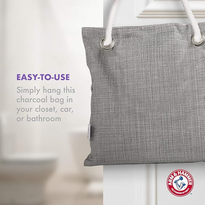 Arm & Hammer For Pets Air Care Calming Bamboo Charcoal Air Purifying Bag, Lavender Vanilla Scent - Odor Absorbing Charcoal Bag - Easy Pet Odor Eliminator for Pet Households, 17.6 Oz