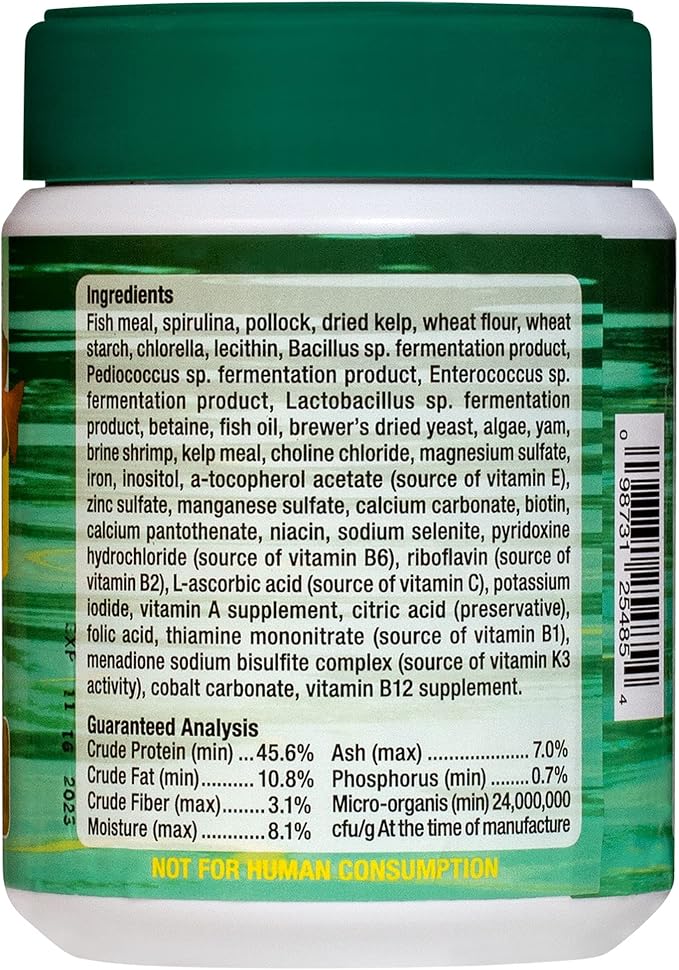 Ocean Nutrition Spirulina Flake Fish Food - Natural Ingredient Fish Food Flakes for Betta Fish and All Tropical Fish - Supports Health & Coloration, Does Not Cloud Water, Made in USA, 2.5 oz (70 g)