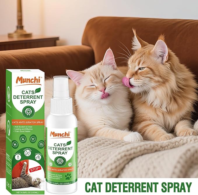 Cat Scratch Deterrent Spray,Natural Cat Repellent Spray for Furniture Indoor & Outdoor, No Scratch Training Aid,Prevent Scratching, Digging & Chewing