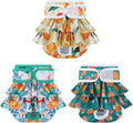 Dog Diapers Female Washable (3 Pack), Reusable Dog Period Diapers Female Doggie Diapers Puppy Diapers Female Dog Diapers for Heat, Incontinence, Excitable Urination,S
