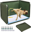 24x17.7x17.7 Dog Pee Pad Holder with High Walls,Waterproof Puppy Litter Box,Foldable Indoor Dog Potty,No Spill Pet Toilet for Small/Medium Puppy, Easy Clean,Army Green