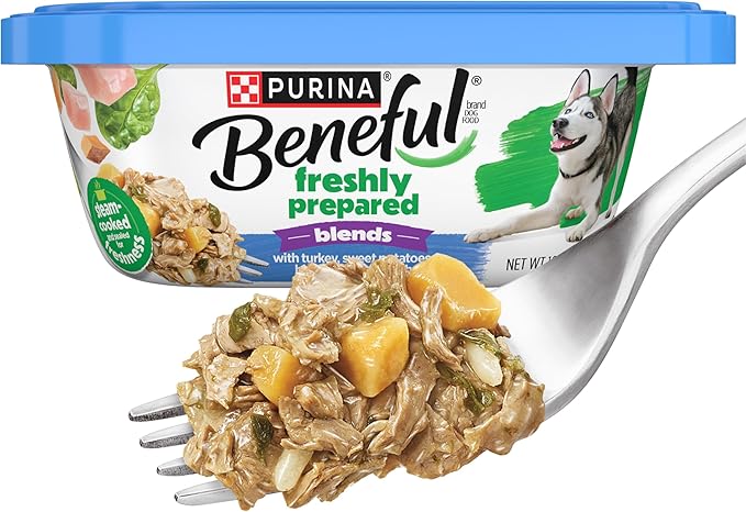 Purina Beneful Freshly Prepared Blends Wet Dog Food With Turkey, Sweet Potatoes, Brown Rice and Spinach - (Pack of 8) 10 oz. Tubs