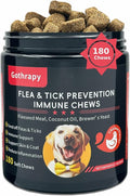 Flea and Tick Prevention for Dogs - 180 Vet-Approved Natural Soft Chewables Treatment | US-Formulas Oral Supplement for Puppy, Adult & Senior | All Breeds Sizes - Chicken Flavor