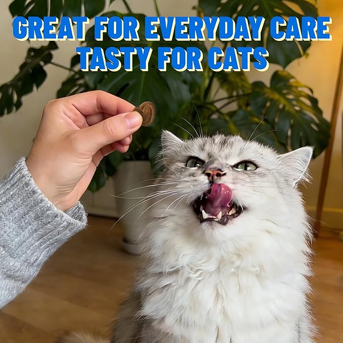 Just Try 6.35 oz Cat Taurine Bites - Taurine for Cats with L-Carnitine, Omega 3 and Vitamins - Supports Immune, Heart and Eyes Health Cat Supplements 300 Bites