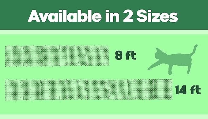 Tapix Cat Scat Mat with Spikes Digging Stopper (8 ft.) Anti-cat Network Cat Strips, Cat Deterrent Mat for Indoor and Outdoor with 6 Staples