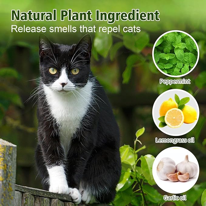 24 Pack Cat Deterrent Outdoor Indoor, Keep Cats Away Yard Garden, Safe for Pets Kids