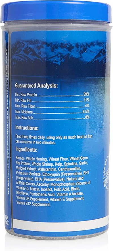 Omega One Garlic Marine Large Sinking Pellets, 9 oz.
