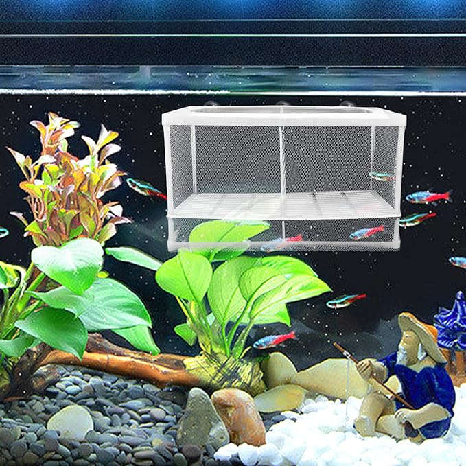 2pcs Aquarium Breeding Box Isolation Mesh Fish Tank Supplies for Hatching and Rearing Fish Style