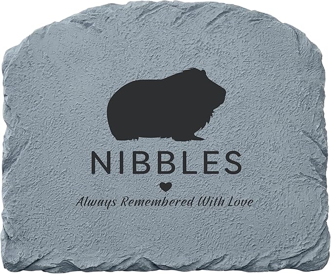 Let's Make Memories Personalized Memorial Garden Stone-Pet Silhouette- in Loving Memory- Guinea Pig