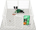 FXW Homeplus Unleashed Indoor Dog Playpen - Stress-Free and Safe Play, Heavy Duty 32 Inch 8 Panels with Washable Pee Pad for Small and Medium Dogs, White│Patented