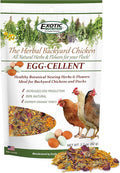 Exotic Nutrition Egg-Cellent (2oz) - Healthy All-Natural Chicken Nesting Herbs - Natural Flowers, Herbs & Calcium Carbonate - Promotes Healthy Chickens & Eggs (2 oz)