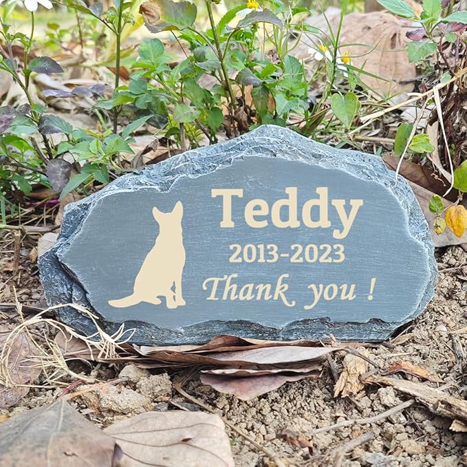 Personalized Cat Memorial Stones, Mountain Shape Garden Memorial Stone for Cat, Cat Headstone, Cat Tombstone, Pet Grave Marker for Cat, Pet Memorial Plaque Outdoor