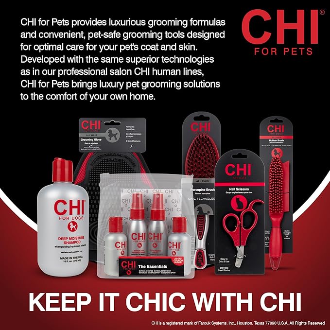 CHI for Dogs Detangling Finishing Spray, Leave-In Dog Grooming Mist to Help Release Tangles & Knots, Light Conditioning Shine Finish, Sulfate & Paraben Free, Made in the USA, 10 Fl Oz
