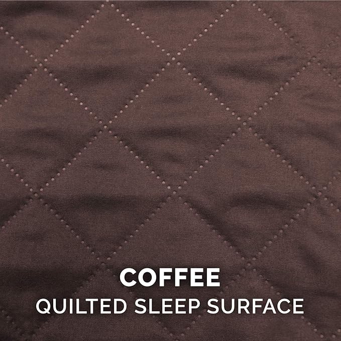 Furhaven Replacement Dog Bed Cover Quilted Sofa-Style, Machine Washable - Coffee, Jumbo Plus (XX-Large)