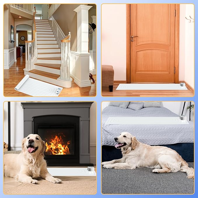 Scat Mat for Dogs and Cats, 59"x11"Rechargeable pet Shock mat,3 Adjustable scat mat Safe Modes,Indoor Dog & Dog Shock mat,Keep Pets Off Counters, Furniture, Couch, Sofa, Bed,Shock Pads for Cats