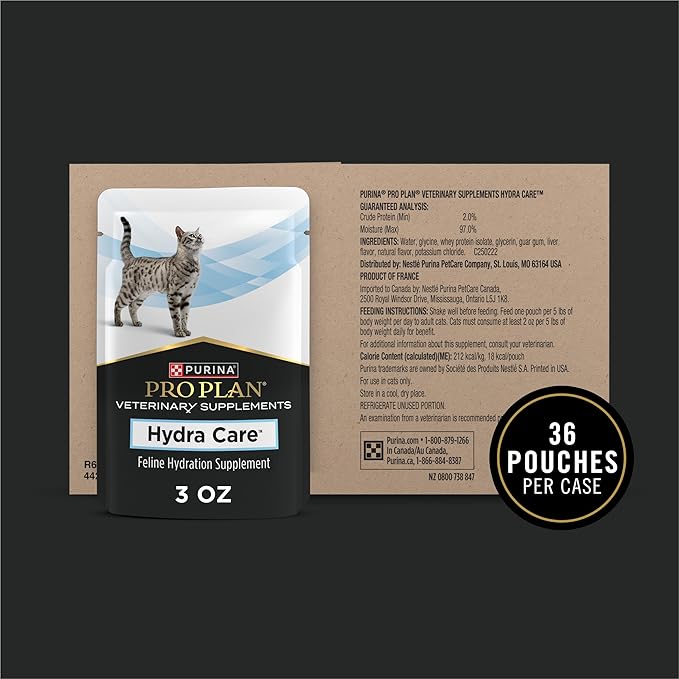 Purina Pro Plan Veterinary Supplements Hydra Care Cat Supplements - 3 oz. Pouches,(Pack of 72)