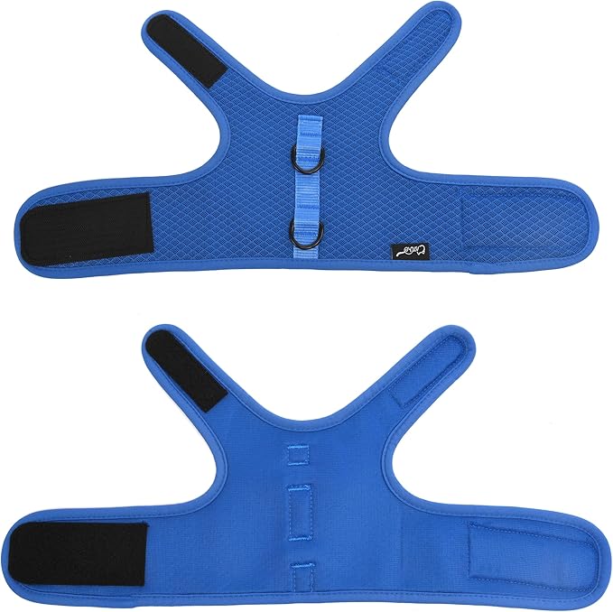 Cat Harness and Leash for Walking Escape Proof Breathable Mesh Fabric, Solid Blue, Extra Large, Adjustable Cat Walking Jackets, Padded Stylish Cat Vest