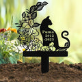 Custom Cat Grave Marker Outdoor, Personalized Metal Cat Memorial Grave Stake with Name and Date, Outdoor Waterrproof Cats Memorial Plaque