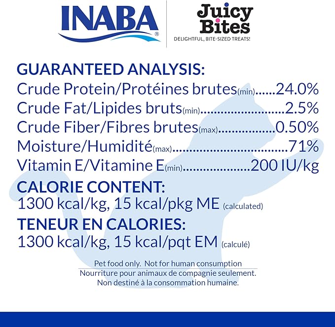 INABA Juicy Bites Grain-Free, Soft, Moist, Chewy Cat Treats with Vitamin E and Green Tea Extract, 0.4 Ounces per Pouch, 3 Pouches Total, Scallop and Crab Flavor