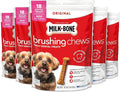 Milk-Bone Brushing Chews Original Chicken Flavor Daily Dental Dog Treats, Mini, 7.1 Oz. Bag (Pack of 5)