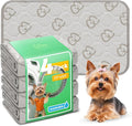 FXW Washable Pee Pads for Dogs, Puppy Pads with Super Absorbent, Specifically Designed for 24inch Cages, 17" x 23" Rectangle, Khaki, 4 Packs