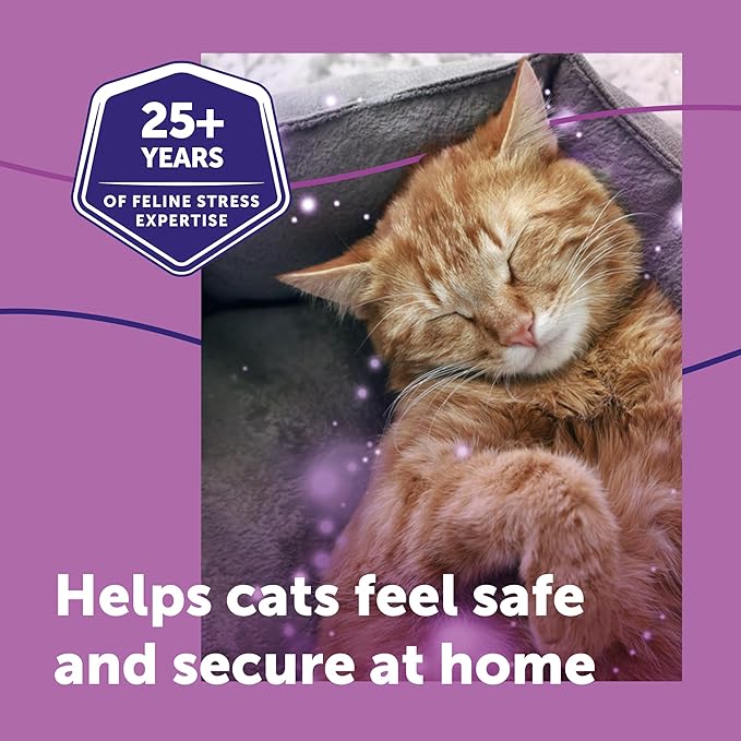 FELIWAY® Classic 6 x 30 Day Cat Calming Refills for Pheromone Diffuser, 6 x 48ml Value Pack - Helps Reduce Common Signs of Stress in Cats & Kittens, Enhanced Calming