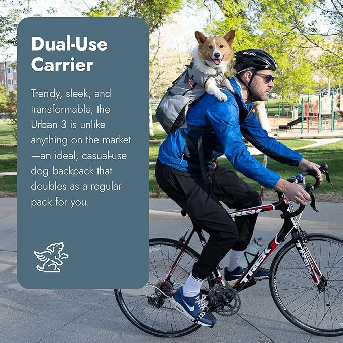 K9 Sport Sack Urban 3 - Large, Leafy - Ideal for Dogs with 20-22” Back Length - Dual-Use, Backpack-Style Carrier + Everyday Pack