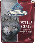 Blue Buffalo Wilderness Trail Toppers Wild Cuts Natural High-Protein Dog Wet Food, Salmon Bites in Hearty Gravy, 3-oz Pouch, 24 Count