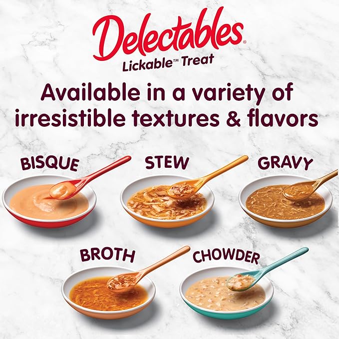 Hartz Delectables Stew Lickable Wet Cat Treats for Adult & Senior Cats, Chicken & Veggies, 1.4 Ounce (Pack of 12) (Packaging may vary)