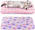 2 Pack Cat Blankets for Indoor Cats, Ultra Soft Reversible Mat, Fluffy Flannel Blanket for Small Dogs and Cats, Washable Pet Pad