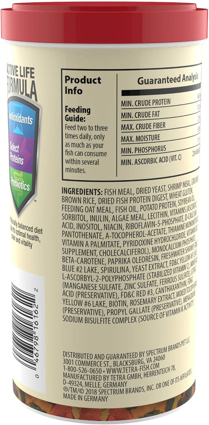 Tetra ColorPlus Fish Food Flakes,Tropical Flakes with Natural Color Enhancers,7.06 Ounce,(Pack of 2)